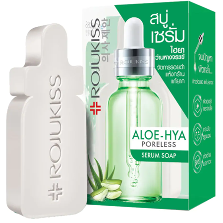 Rojukiss, Rojukiss Aloe - HYA Poreless Serum Soap, Rojukiss Aloe - HYA Poreless Serum Soap รีวิว, Rojukiss Aloe - HYA Poreless Serum Soap ราคา, Rojukiss Aloe - HYA Poreless Serum Soap pantip, Rojukiss Aloe - HYA Poreless Serum Soap 70 g., สบู่เซรั่ม