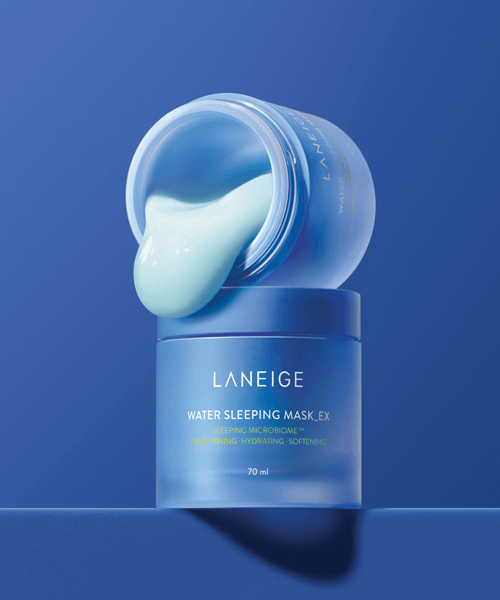 Laneige Water Sleeping Mask EX สูตรใหม่ ปราศจากสารปรุงแต่ง 7 ชนิด  Sleepscent ช่วยให้หลับสบายด้วยกลิ่นหอมผ่อนคลาย สูตรอ่อนโยนไม่ก่อให้เกิดอาการแพ้ ปราศจากน้ำมัน, PEG และ สีสังเคราะห์